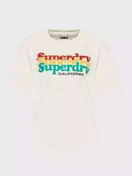 Футболка стандартного кроя Superdry, экрю