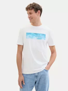 Футболка стандартного кроя Tom Tailor Denim, белый