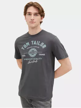 Футболка стандартного кроя Tom Tailor, серый