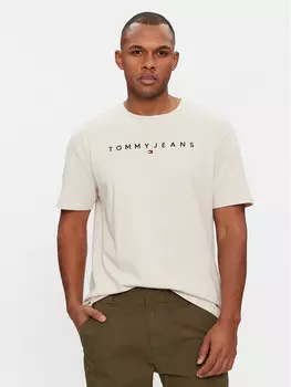 Футболка стандартного кроя Tommy Jeans, бежевый