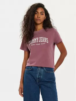 Футболка стандартного кроя Tommy Jeans, фиолетовый