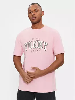 Футболка стандартного кроя Tommy Jeans, розовый