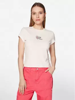 Футболка стандартного кроя Tommy Jeans, розовый