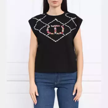 Футболка стандартного кроя Twin-Set, черный