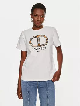 Футболка стандартного кроя Twinset, белый