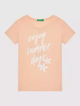 Футболка стандартного кроя United Colors Of Benetton, оранжевый