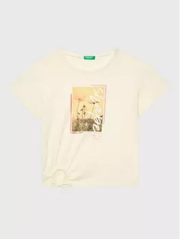 Футболка стандартного кроя United Colors Of Benetton, экрю