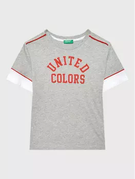 Футболка стандартного кроя United Colors Of Benetton, серый
