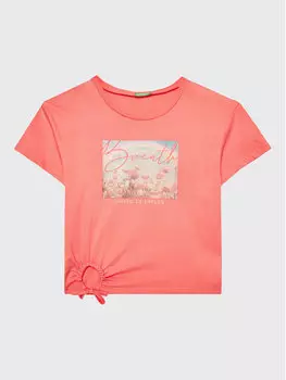 Футболка стандартного кроя United Colors Of Benetton, коралловый