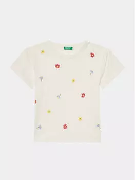 Футболка стандартного кроя United Colors Of Benetton, экрю