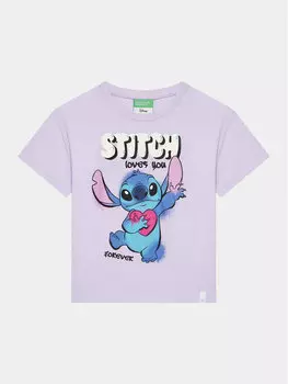 Футболка стандартного кроя United Colors Of Benetton, фиолетовый