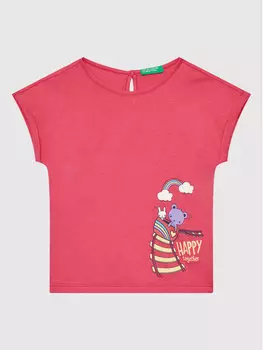 Футболка стандартного кроя United Colors Of Benetton, розовый