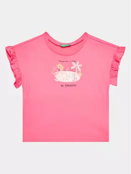 Футболка стандартного кроя United Colors Of Benetton, розовый
