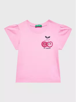 Футболка стандартного кроя United Colors Of Benetton, розовый