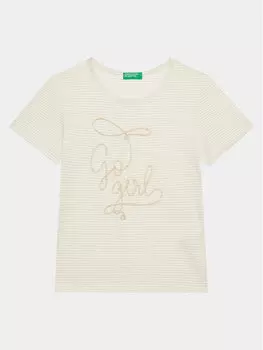 Футболка стандартного кроя United Colors Of Benetton, экрю