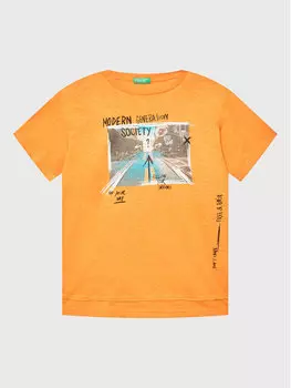 Футболка стандартного кроя United Colors Of Benetton, оранжевый
