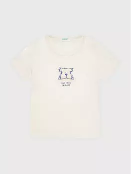 Футболка стандартного кроя United Colors Of Benetton, экрю