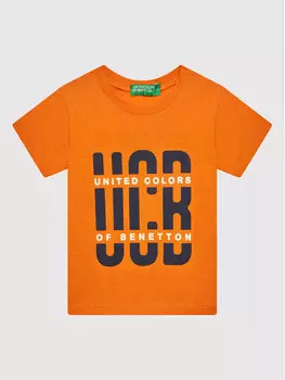 Футболка стандартного кроя United Colors Of Benetton, оранжевый