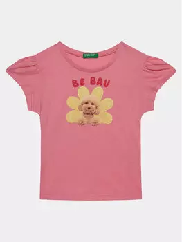 Футболка стандартного кроя United Colors Of Benetton, розовый