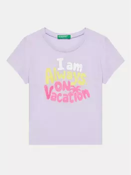 Футболка стандартного кроя United Colors Of Benetton, фиолетовый