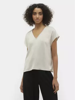 Футболка стандартного кроя Vero Moda, экрю