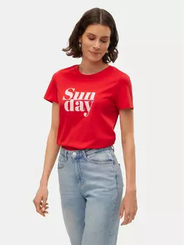 Футболка стандартного кроя Vero Moda, красный