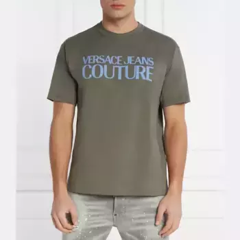 Футболка стандартного кроя Versace, хаки