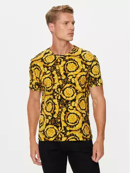 Футболка стандартного кроя Versace, желтый