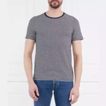 Футболка стандартного кроя в полоску Kyran Oscar Jacobson, синий