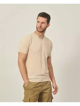 Футболка стандартного кроя Yes Zee, бежевый