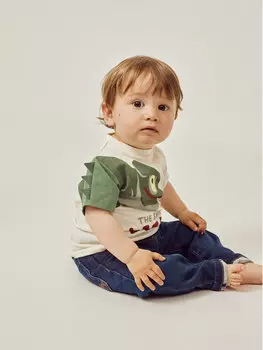 Футболка стандартного кроя Zippy, бежевый