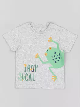 Футболка стандартного кроя Zippy, серый