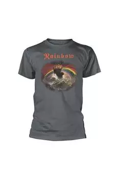 Футболка стандартного размера с потертостями Rising Rainbow, серый