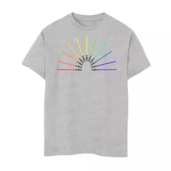 Футболка Star Wars Pride Rainbow Lightsabers для мальчиков 8–20 лет Licensed Character
