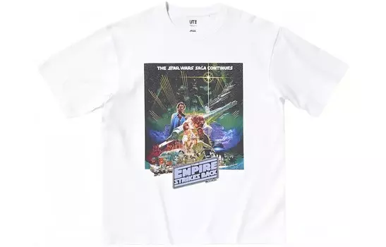 Футболка Star Wars X унисекс белая Uniqlo, белый