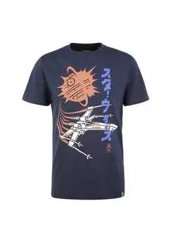 Футболка star wars x-wing японская с мотивом star wars Re:Covered, синий