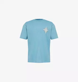 Футболка Starburst из хлопкового джерси с короткими рукавами Amiri, синий