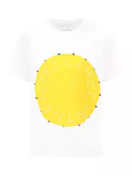 Футболка Stella McCartney Kids из органического хлопка, белый