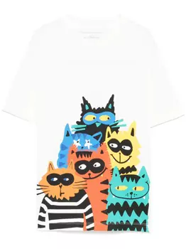 Футболка Stella McCartney Kids с графическим принтом, белый