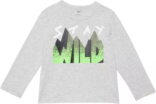 Футболка Stella Mccartney Long Sleeve Stay Wild Mountain Tee, серый