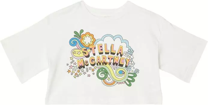 Футболка Stella Mccartney Tee with Stella Logo Love To Dream Print, белый