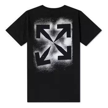 Футболка stencil short-sleeve slim tee 'black/white' Off-White, черный
