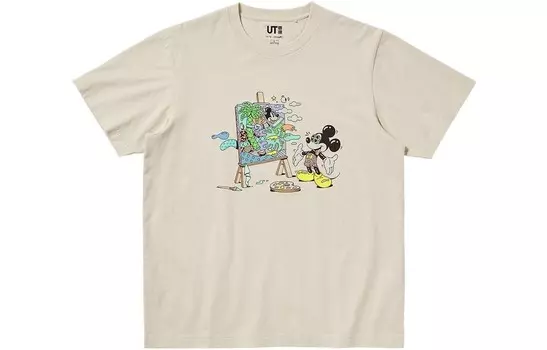 Футболка Steven Harrington X унисекс светло-бежевая Uniqlo, светло-бежевый