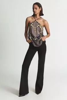 Футболка Stevie из твила с принтом Reiss, синий