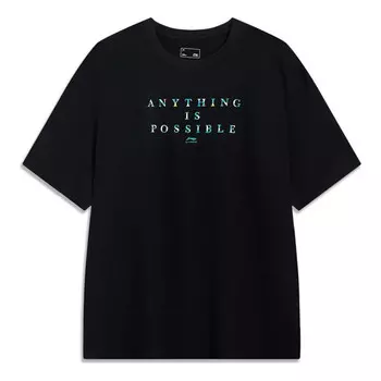 Футболка стиль жизни тренировочные летние Футболка Li-Ning, черный