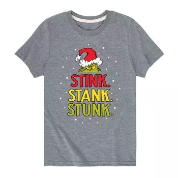 Футболка Stink Stank для мальчиков 8–20 лет с рисунком «Гринч, который украл Рождество» доктора Сьюза Licensed Character