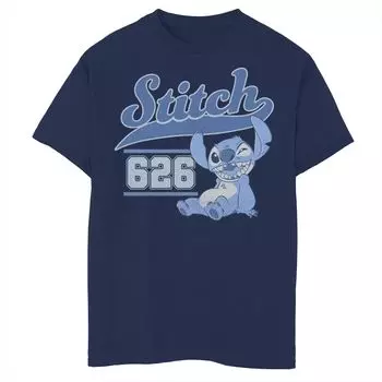 Футболка Stitch Day Collegiate с графическим рисунком для мальчиков 8–20 6/26 Disney's Lilo & Stitch Disney
