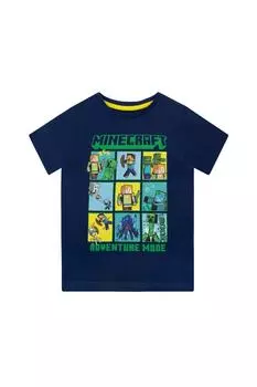 Футболка «Стив и Алекс в режиме приключений» Minecraft, синий