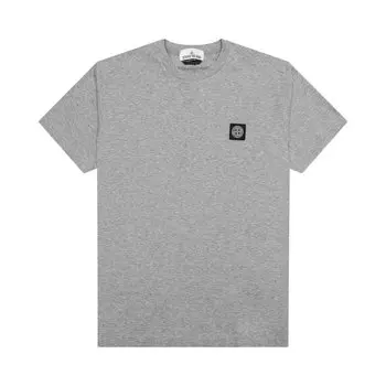 Футболка Stone Island Compass Patch Logo Short-Sleeve 'Melange Grey', серый