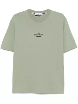 Футболка Stone Island из органического хлопка, зеленый